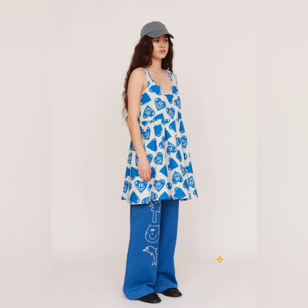 Lazy Oaf Happy Heart Dress UK size M, new without tags.